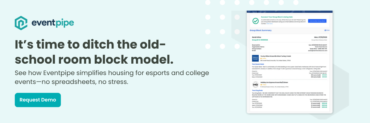 7 Reasons Traditional Hotel Room Block Management Fails for Esports and College Events (1)